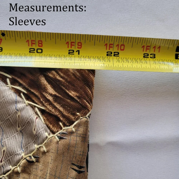 80s 90s New Orleans HandMade Quilted Patchwork Satin Silk Jacket (Size S/M) - Picture 15 of 16